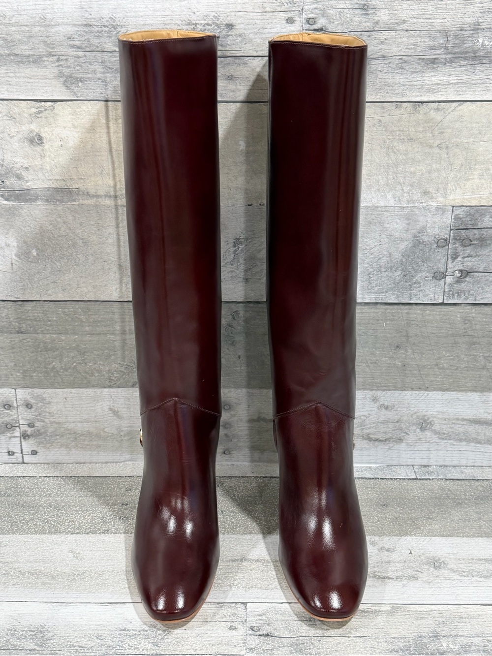 REFORMATION Gaelle Knee High Boot In Ruby - Size - 8.US - Picture 3 of 14